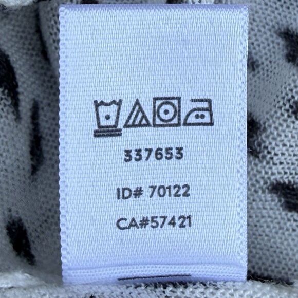 Ann Taylor Loft Black & White Dot Pattern Sweater Button Cardigan M Classic - Picture 5 of 6